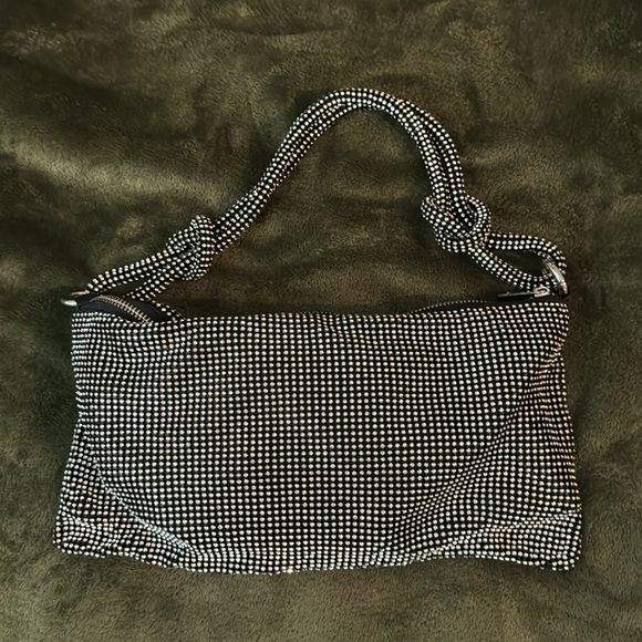 New without tags Black rhinestone, evening bag with love, knots . - Picture 7 of 7